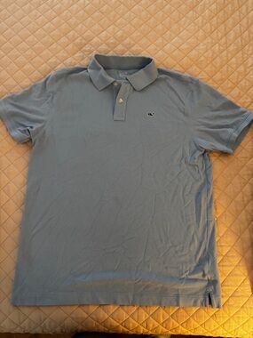 Vineyard Vines Light Blue Boys Polo with Whale Logo
